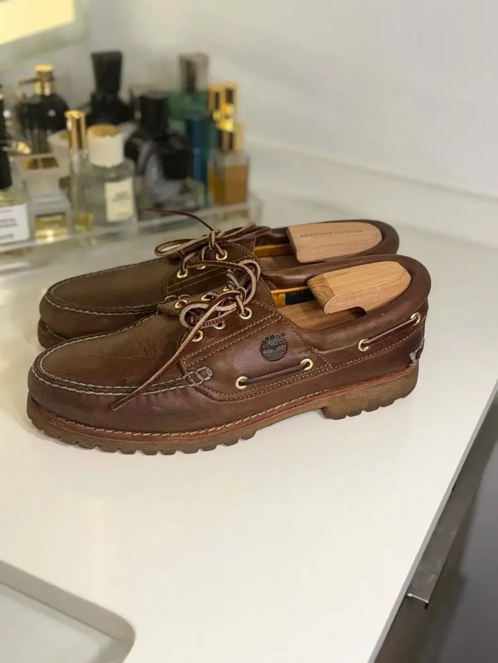 Timberland Authentics 3-Eye Classic Lug Boat Shoes Brown